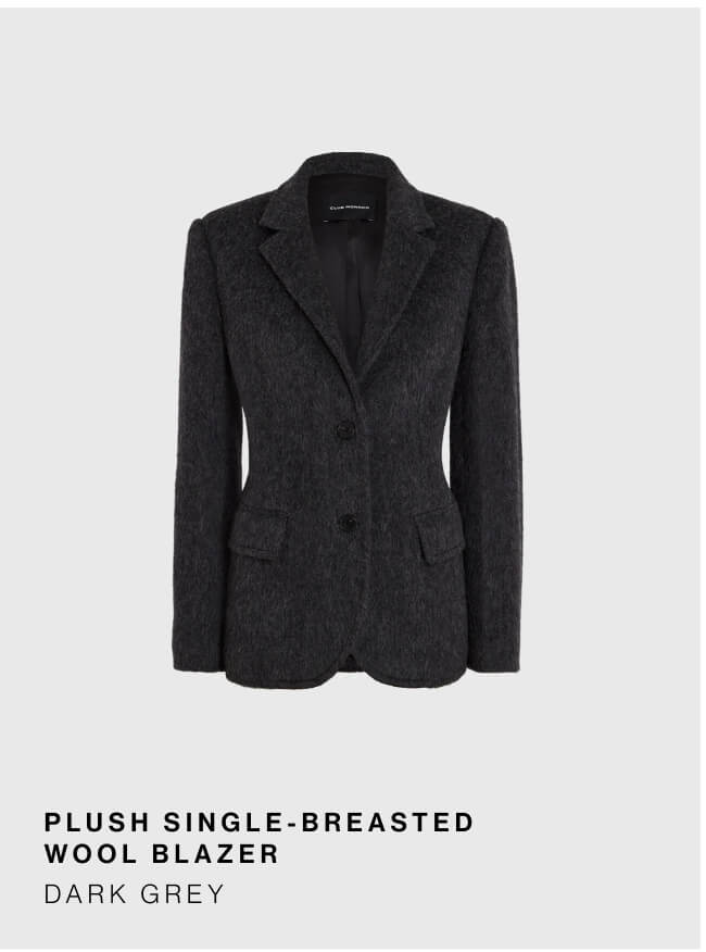 Plush Single-Breasted Wool Blazer