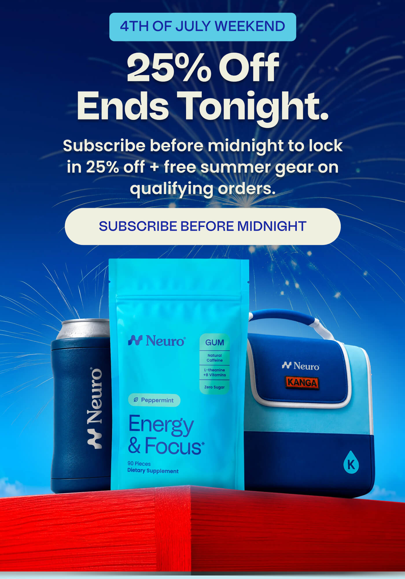 4TH OF JULY WEEKEND | 25% Off Ends Tonight. Subscribe before midnight to lock in 25% off + free summer gear on qualifying orders. SUBSCRIBE BEFORE MIDNIGHT