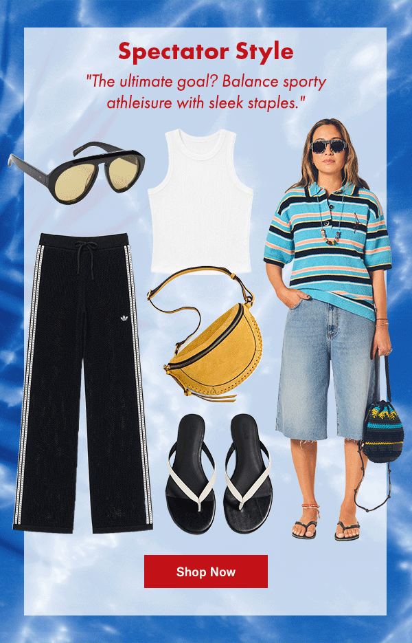 Spectator Style: Balance sporty athleisure with sleek staples.