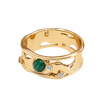 Malachite Statement Ring