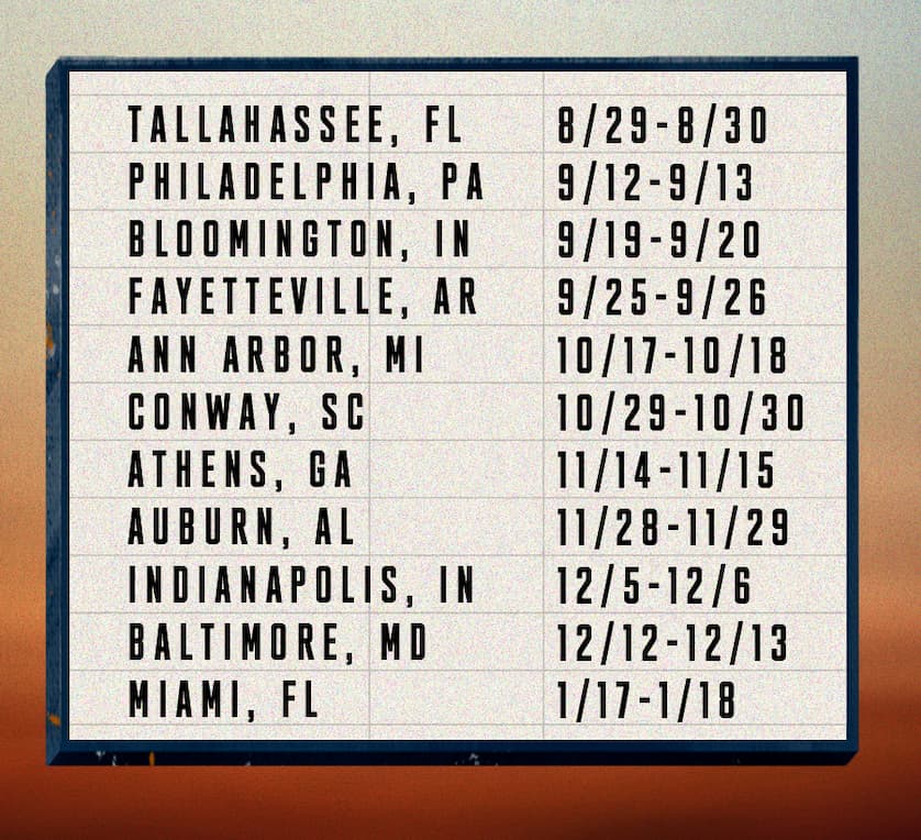 Join us on tour this football season!