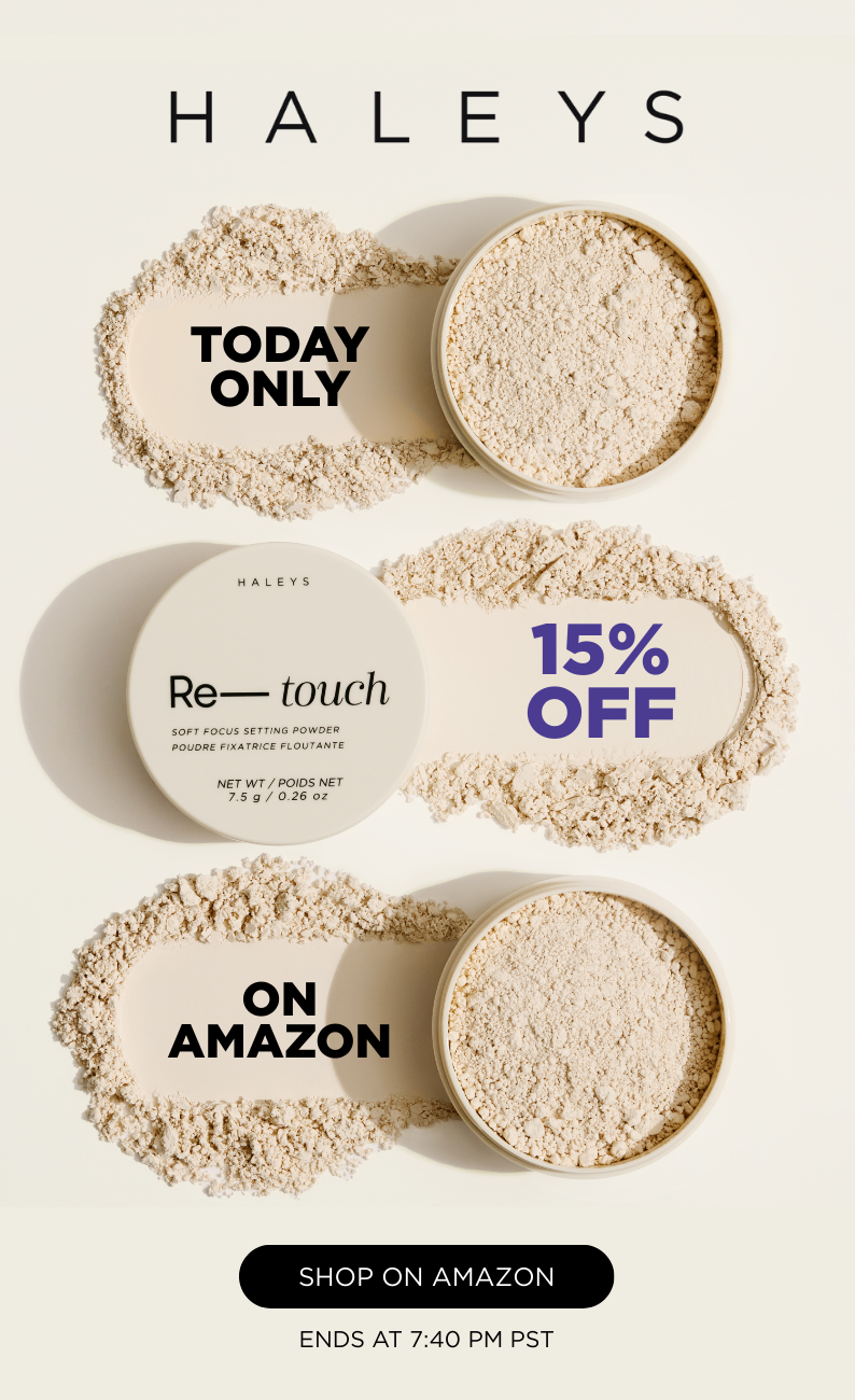Today Only: 15% off Re-touch Talc-Free Setting Powder on Amazon. Ends in 12 hours.