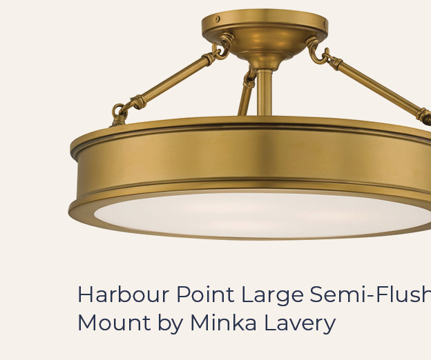 Harbour Point Large Semi-Flush Mount by Minka Lavery