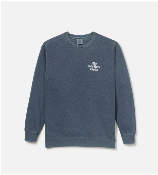 Stacked Logo Embroidered Sweatshirt – Denim