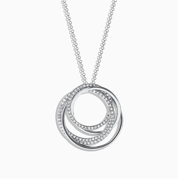 Pave Classica 14K White Gold Diamond Pendant, 0.41 TCW