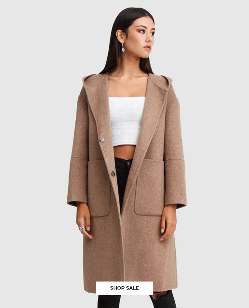 Walk This Way Wool Blend Oversized Coat - Oat