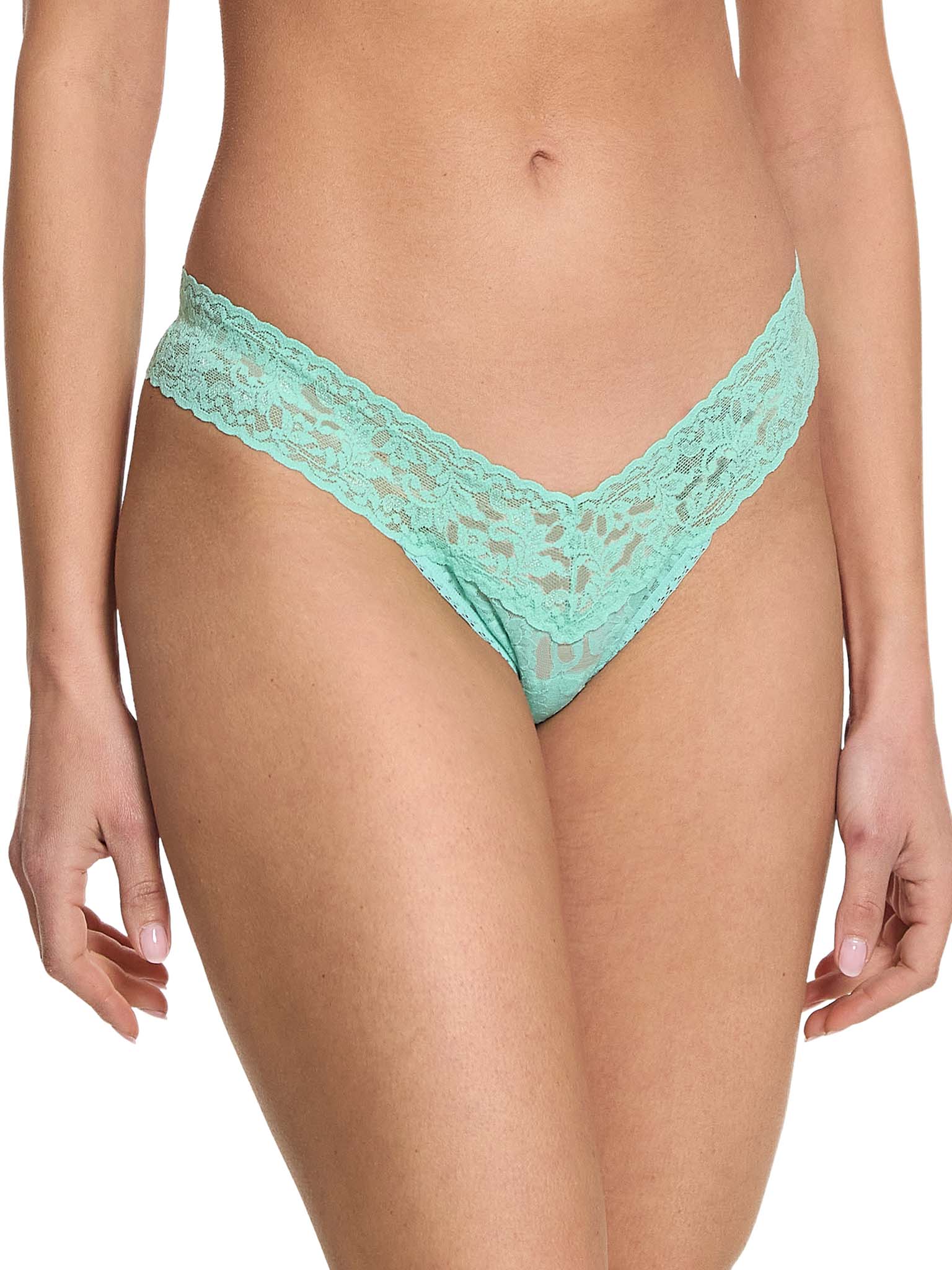 Image of Signature Lace® Low Rise Thong Tulum Green Sale
