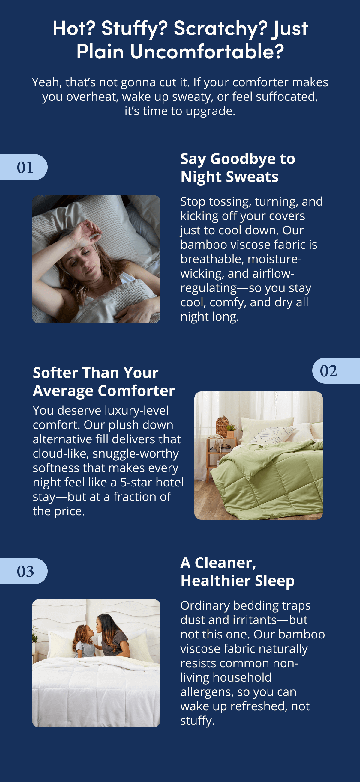 3 reasons to give our comforter a go!