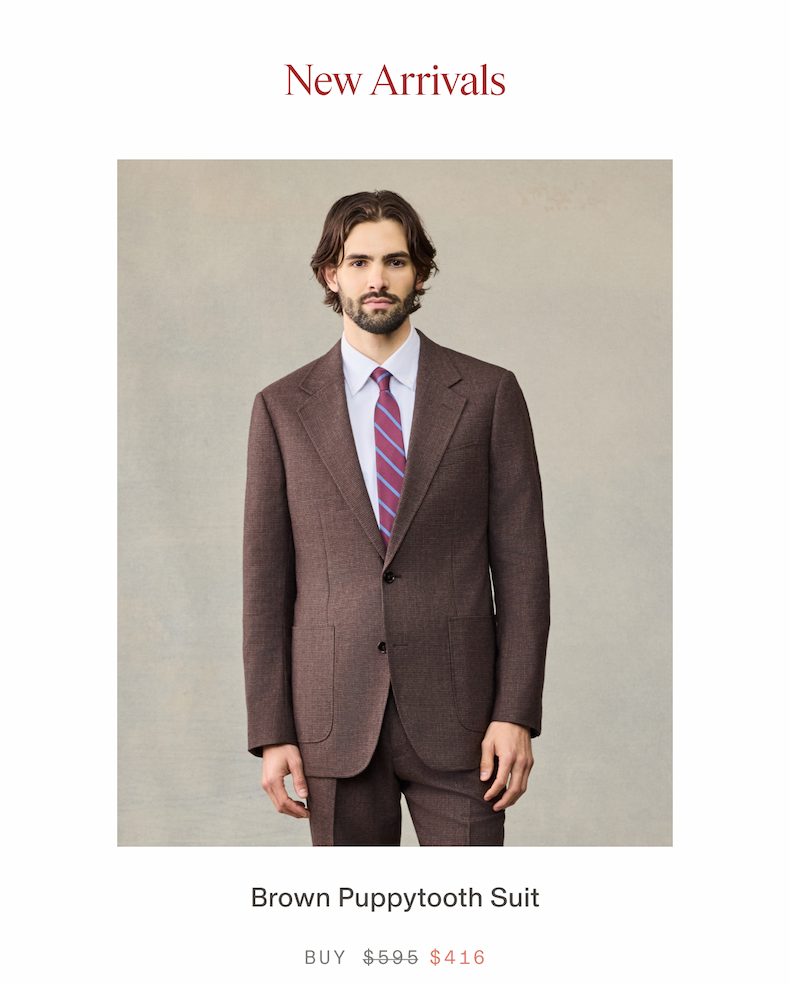 Brown Puppytooth Suit