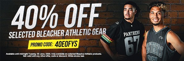 Score 40% off selected Bleacher Athletic Gear