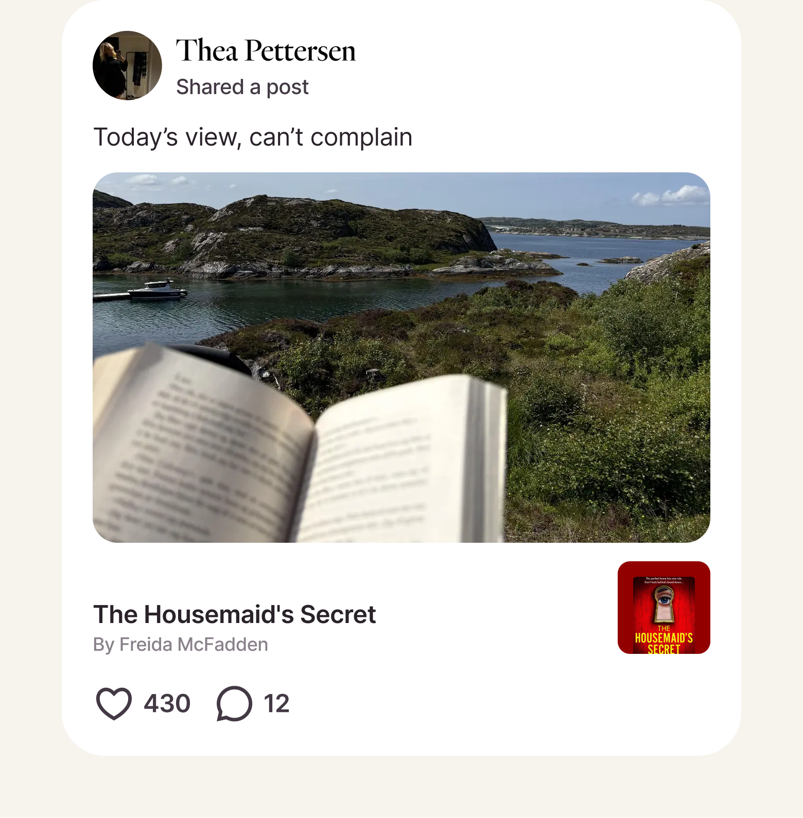 Post from Thea Pettersen