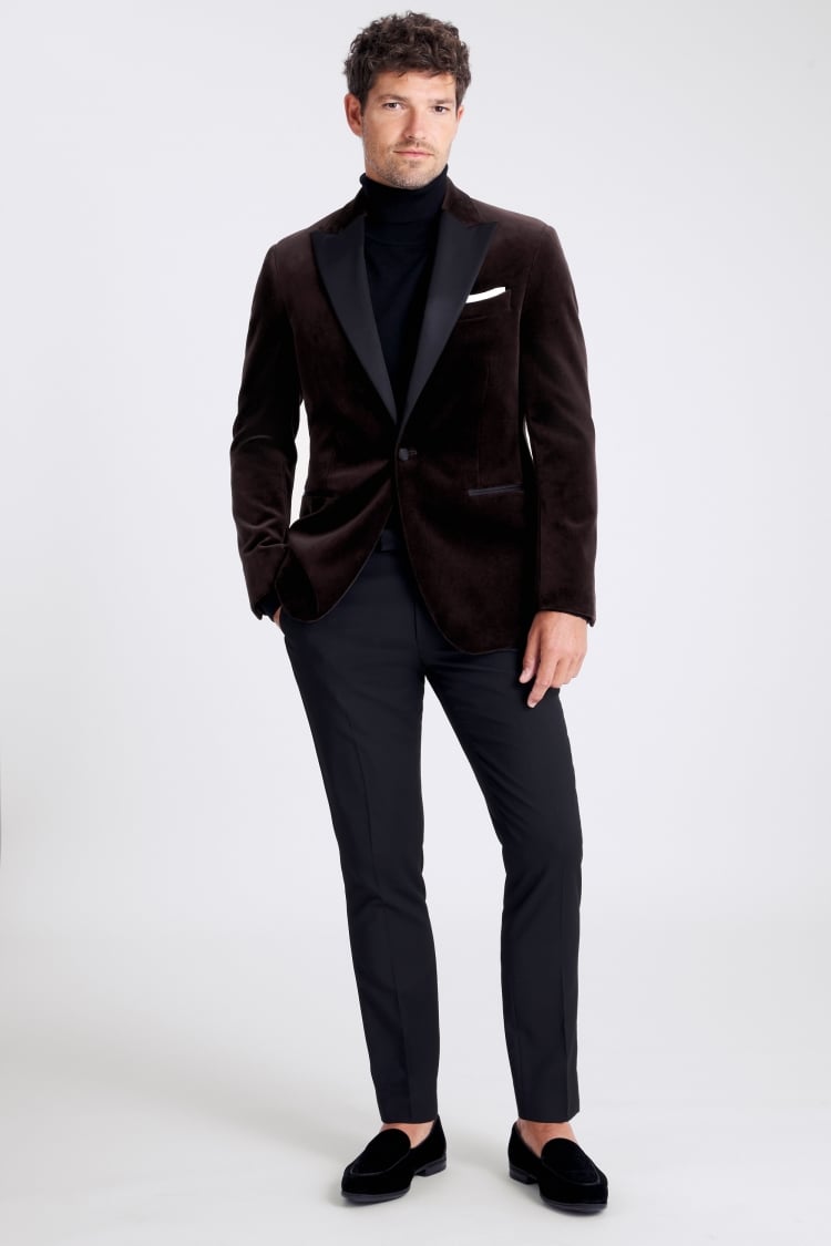 Tailored Fit Grape Suit Jacket