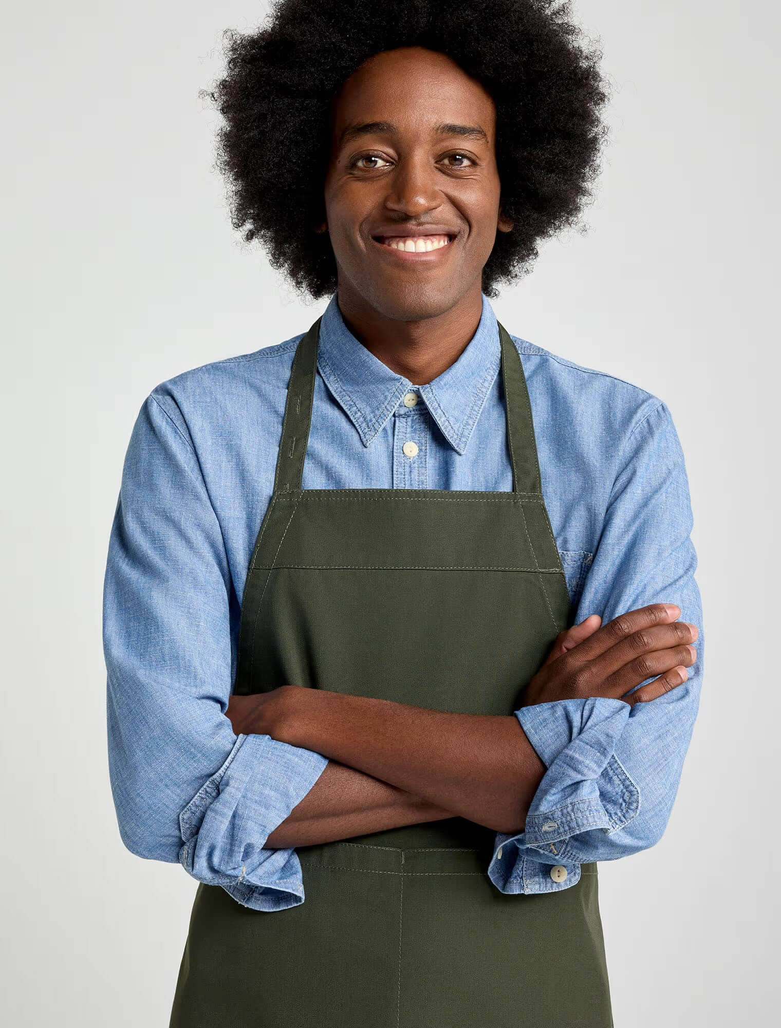 Deli Short Cut Apron - Khaki