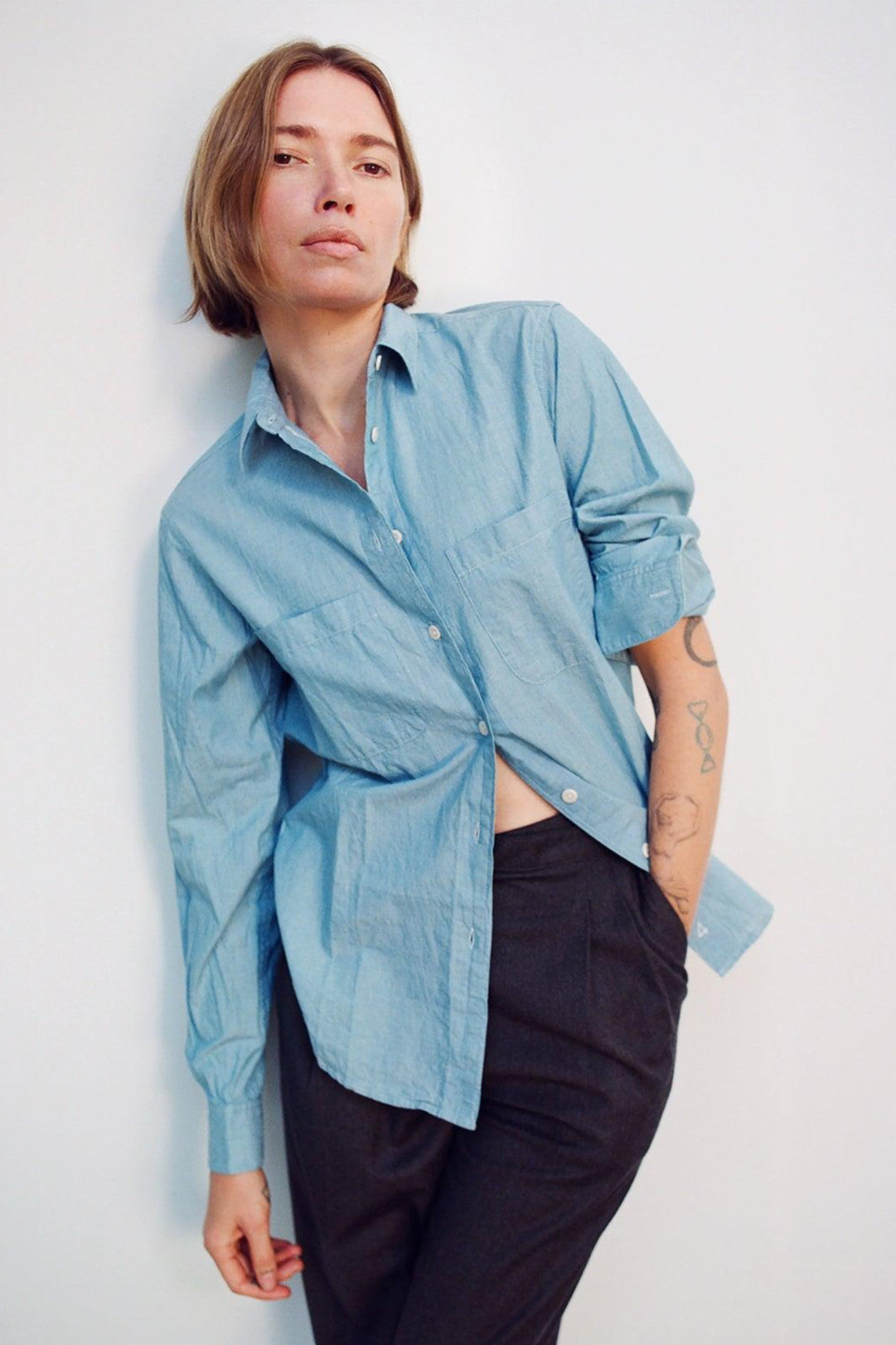 Image of Work Shirt Indigo Chambray