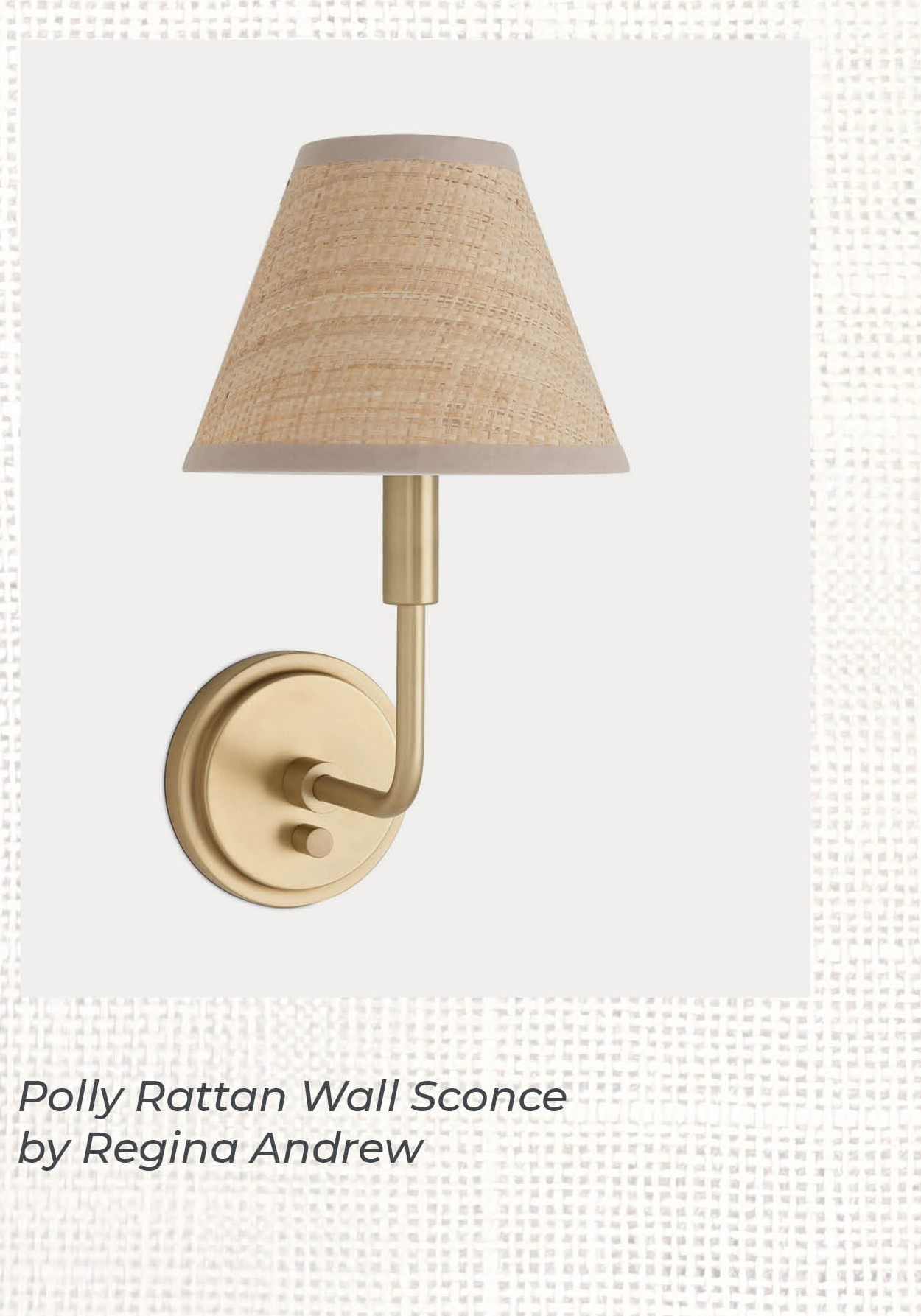 Polly Rattan Wall Sconce by Regina Andrew