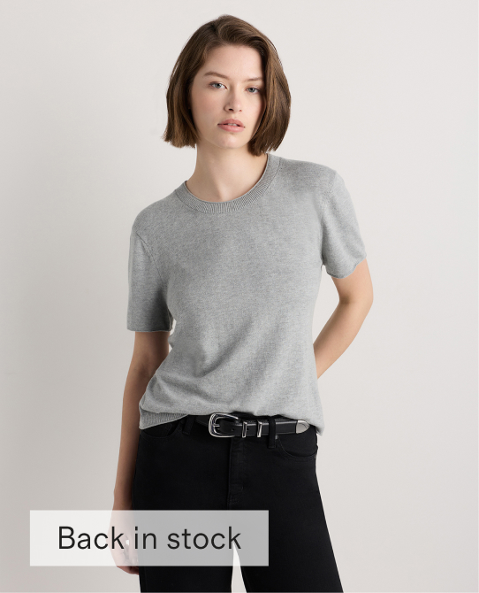 Lightweight Cotton Cashmere Relaxed Sweater Tee