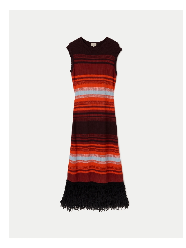 Sunset Stripe Knit Dress
