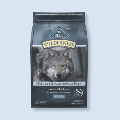 A grid of images showcase a variety of dog food and cat food.