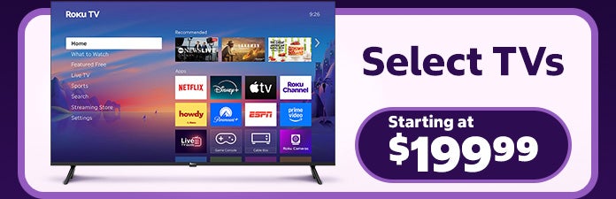 Shop All 50-inch TVs. Starting at $199.99