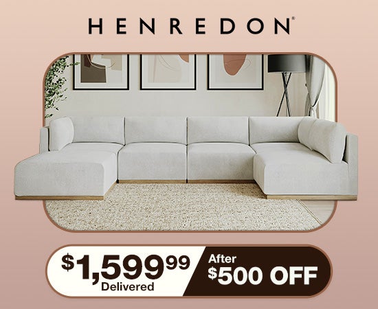 Henredon Murphy Fabric Modular Sectional with Ottoman $1599.99 delivered after $500 off