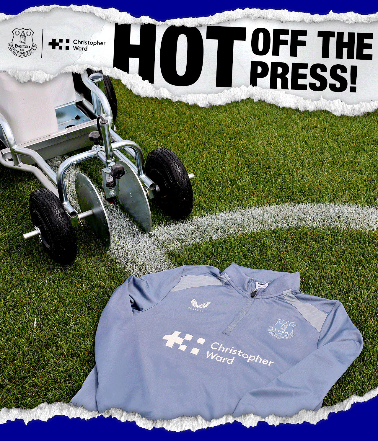 Hot off the press. Everton Training Kit.