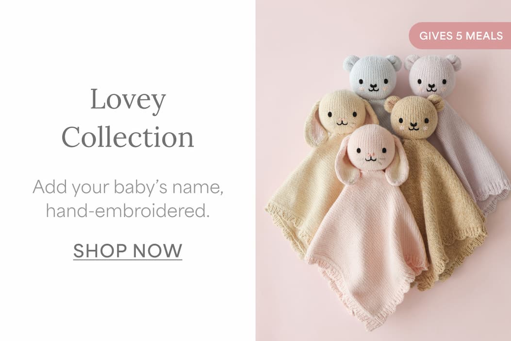 Lovey Collection l Add your baby's name, hand-embroidered. l SHOP NOW