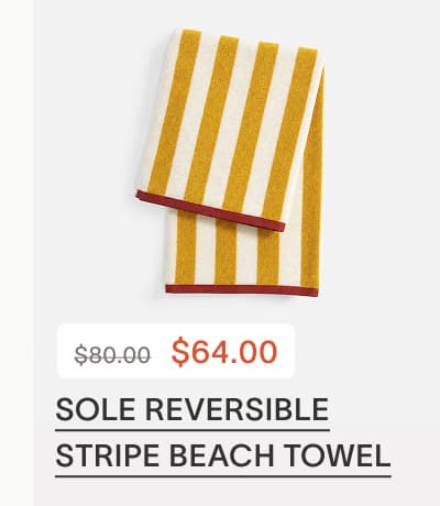 Sole Reversible Stripe Beach Towel
