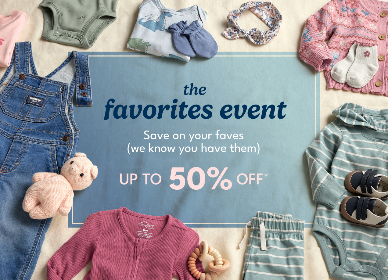the favorites event up to 50% off 