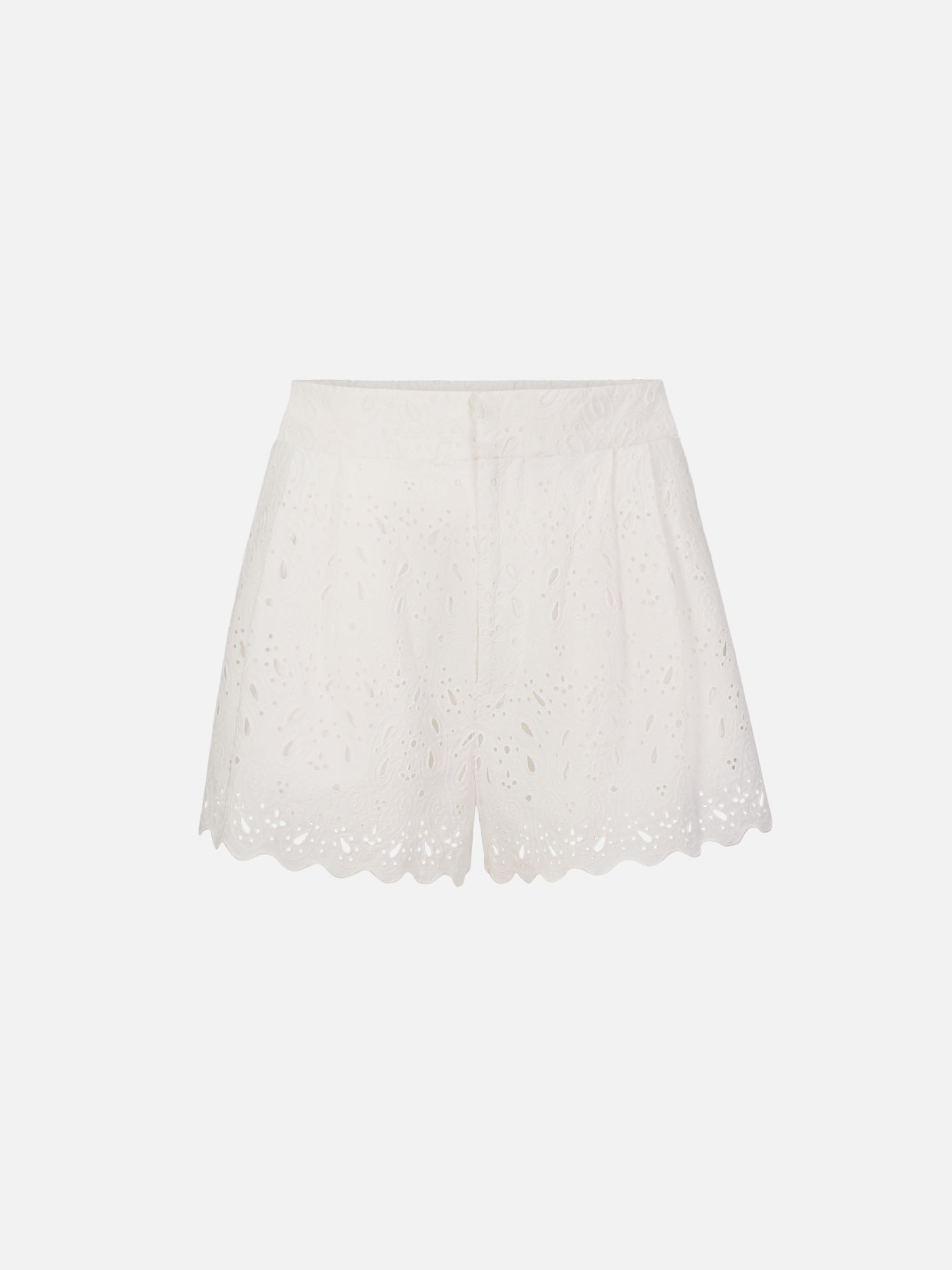 THE PAISLEY EYELET SHORT IN WHITE