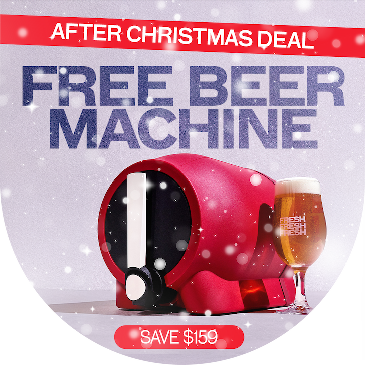 FREE BEER MACHINE, SAVE $159, WHILE STOCKS LAST