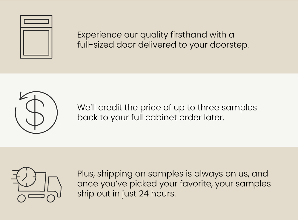 Benefits of ordering samples.