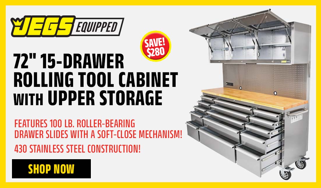 72" 15-Drawer Rolling Tool Cabinet with Upper Storage