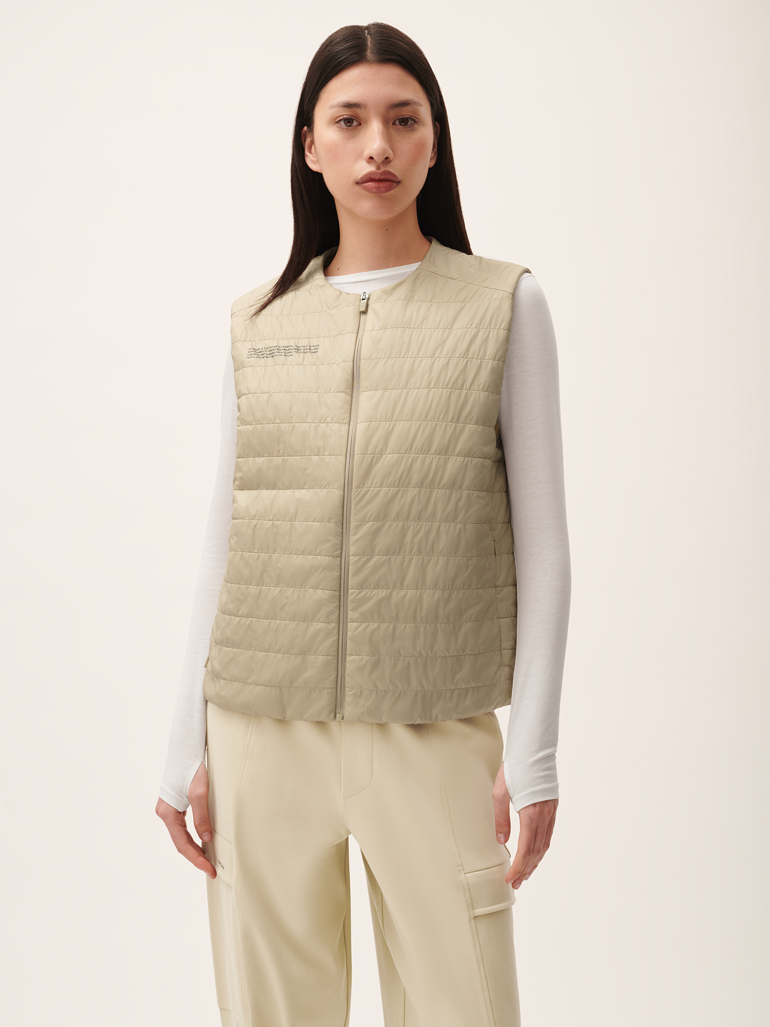 Womens Flower-Warmth Lite Gilet - Wheat Beige