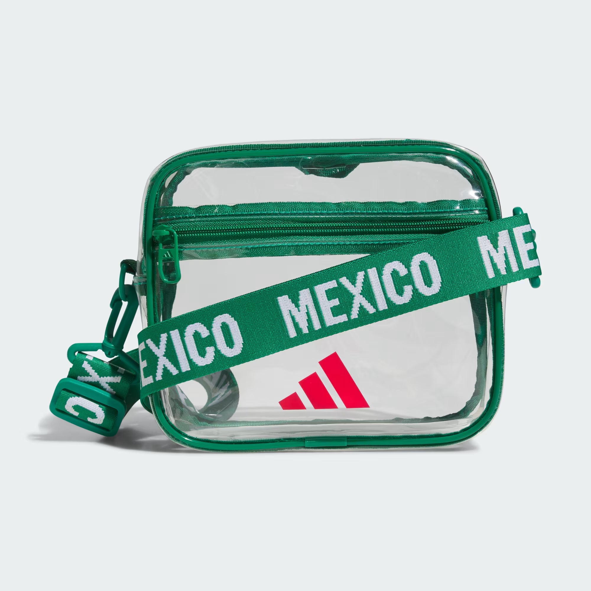 Image of Adidas Mexico Clear Crossbody-Bold Green / Scarlet