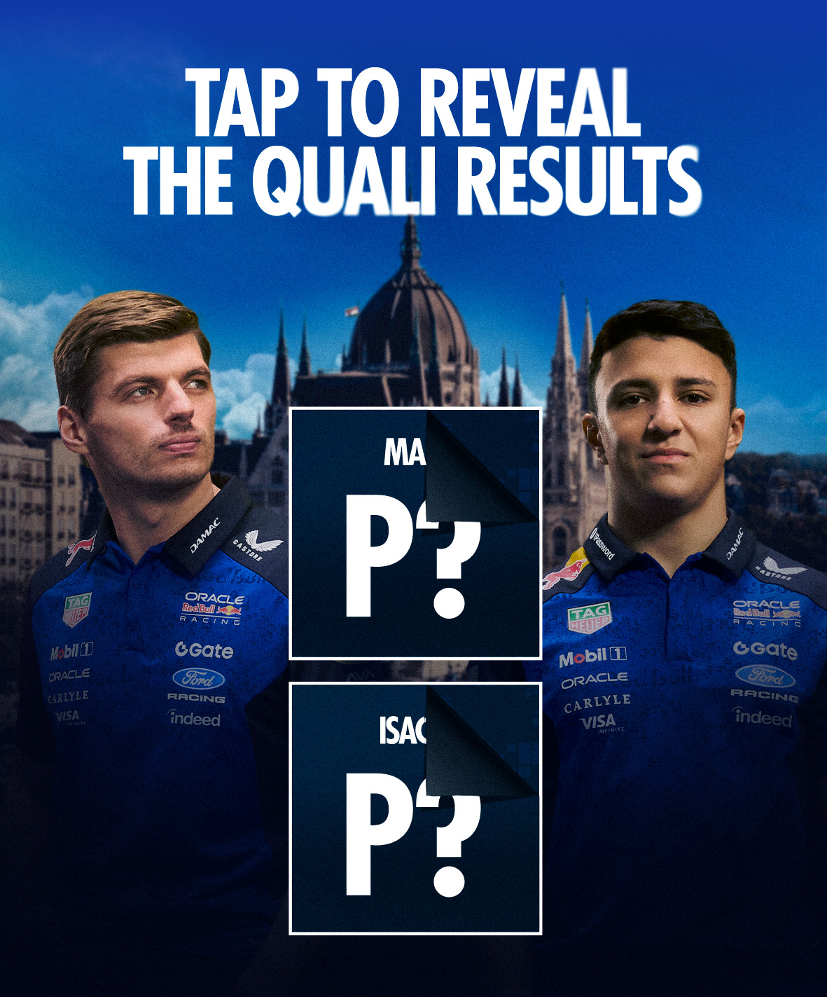 Tap To Reveal The Quali Results
