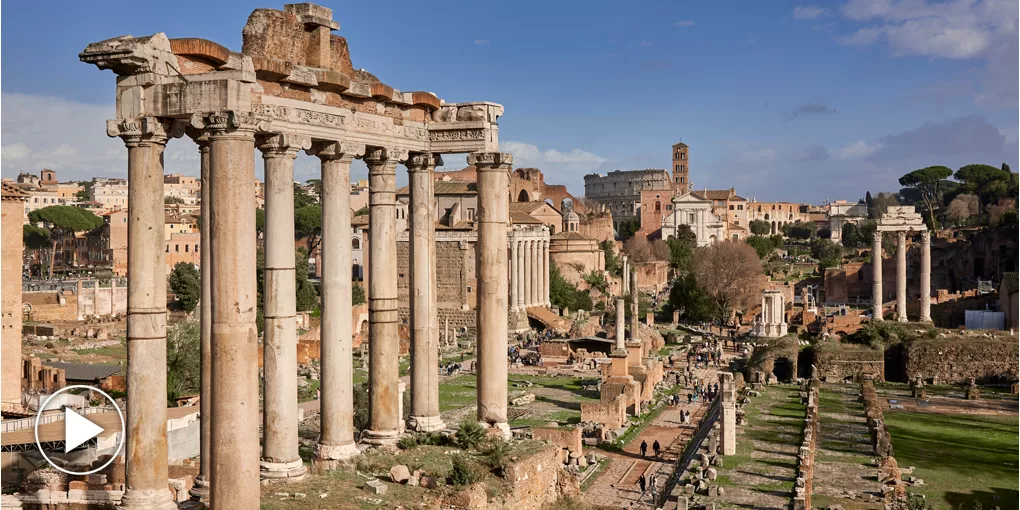 Temple Of Saturn Columns Forum Rome