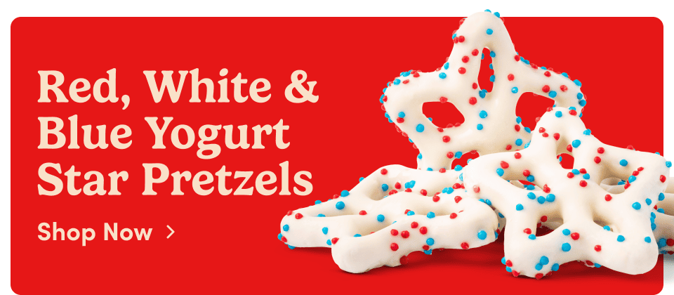 Red, White & Blue Yogurt Star Pretzels