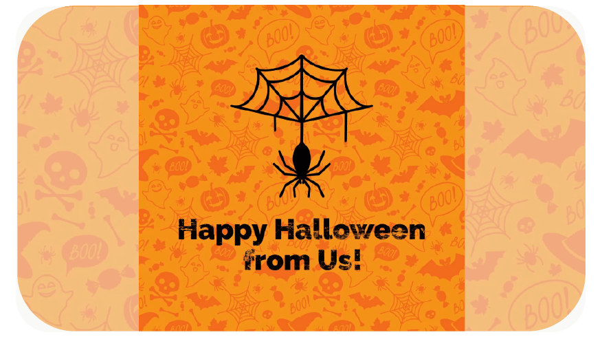 Happy Halloween from Us template graphic