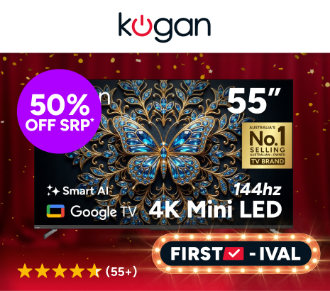 Kogan 55" Mini-LED QLED 4K 144Hz Smart AI Google TV  Product Image