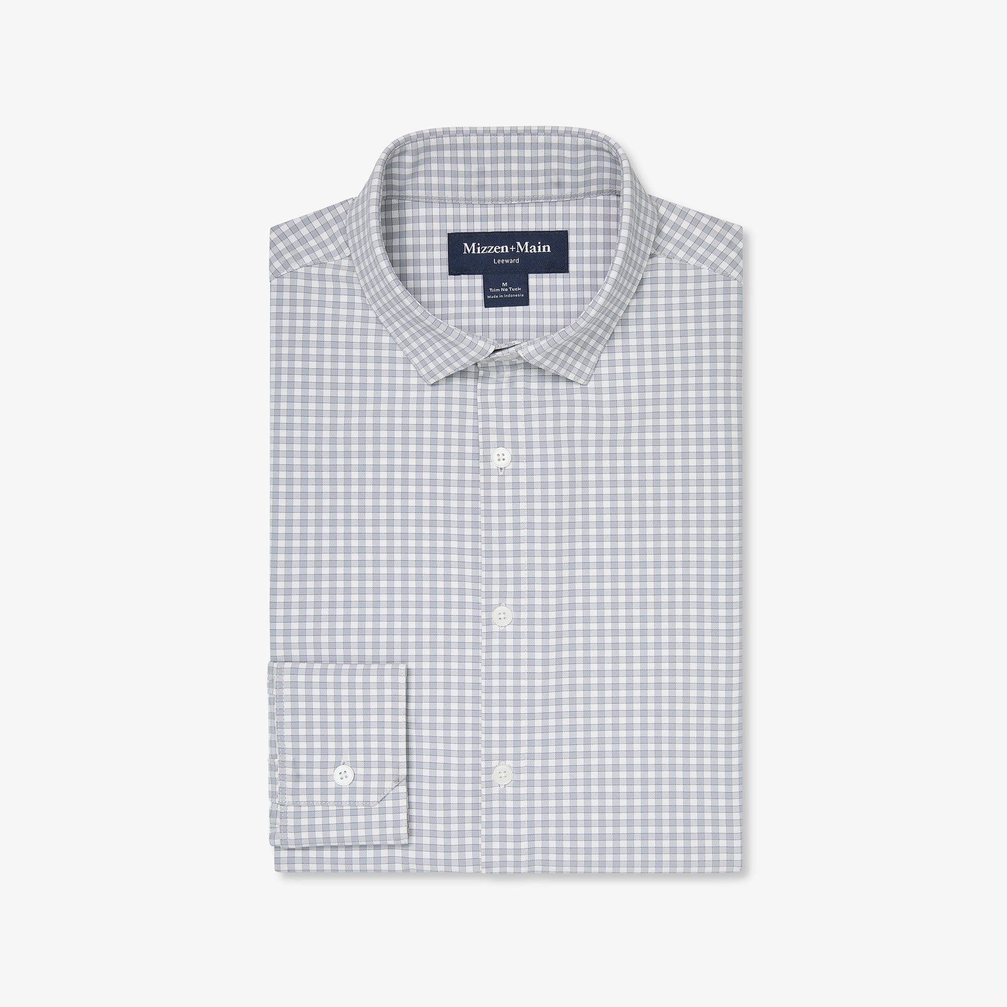Image of Nickel Kyle Check Leeward No Tuck Long Sleeve Dress Shirt
