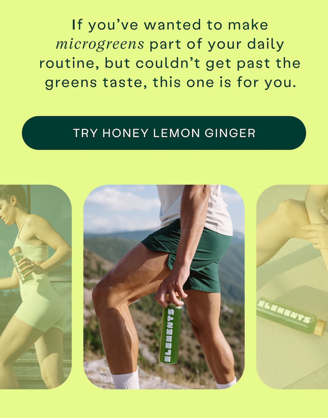 If you wanted microgreens in your routine but couldn't get past the greens taste, this one is for you. Try Honey Lemon Ginger.