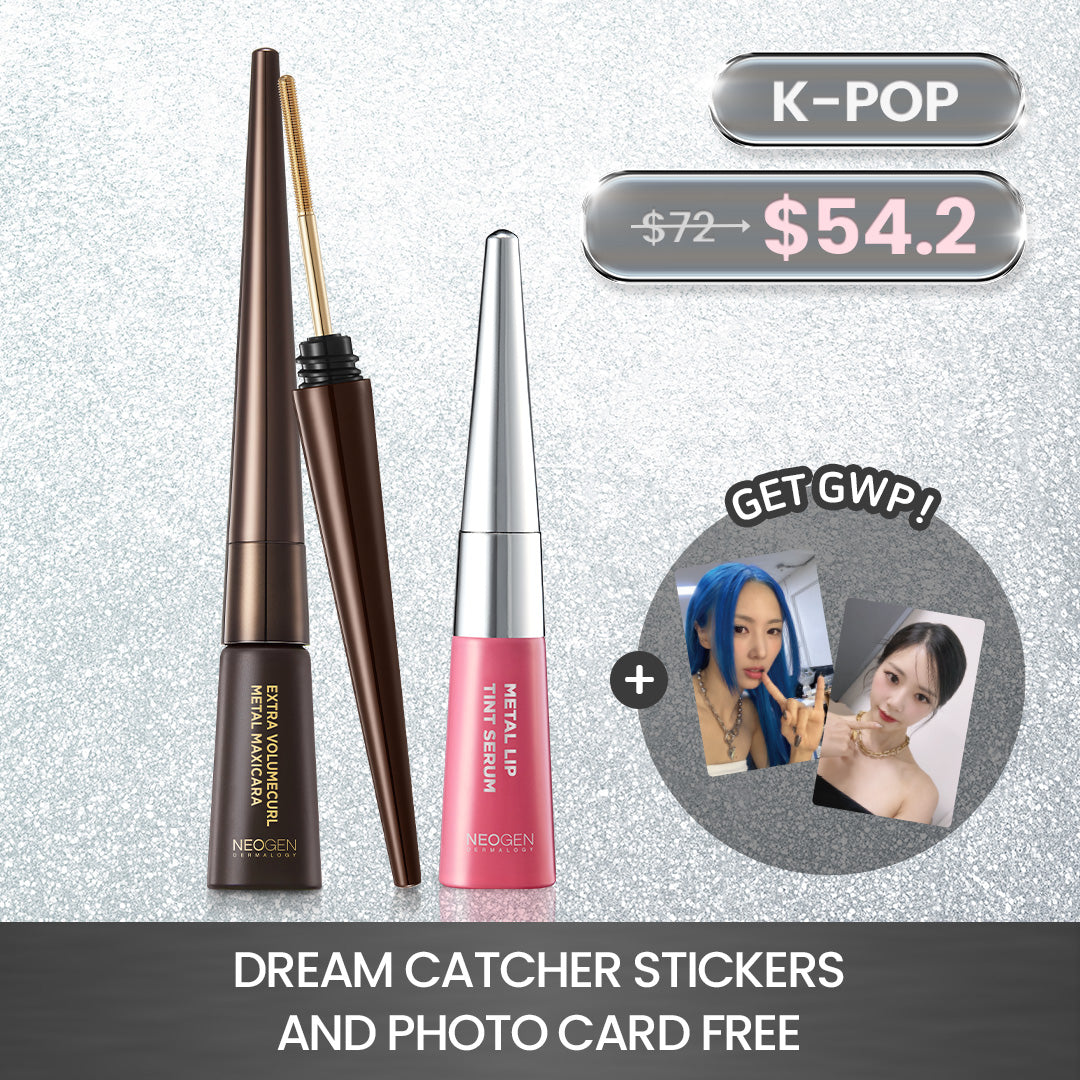 Metal Glow Lip (Mellow Berry) + Metal Mascara (Brown) + FREE  KPOP Dreamcatcher Stickers and Photocards
