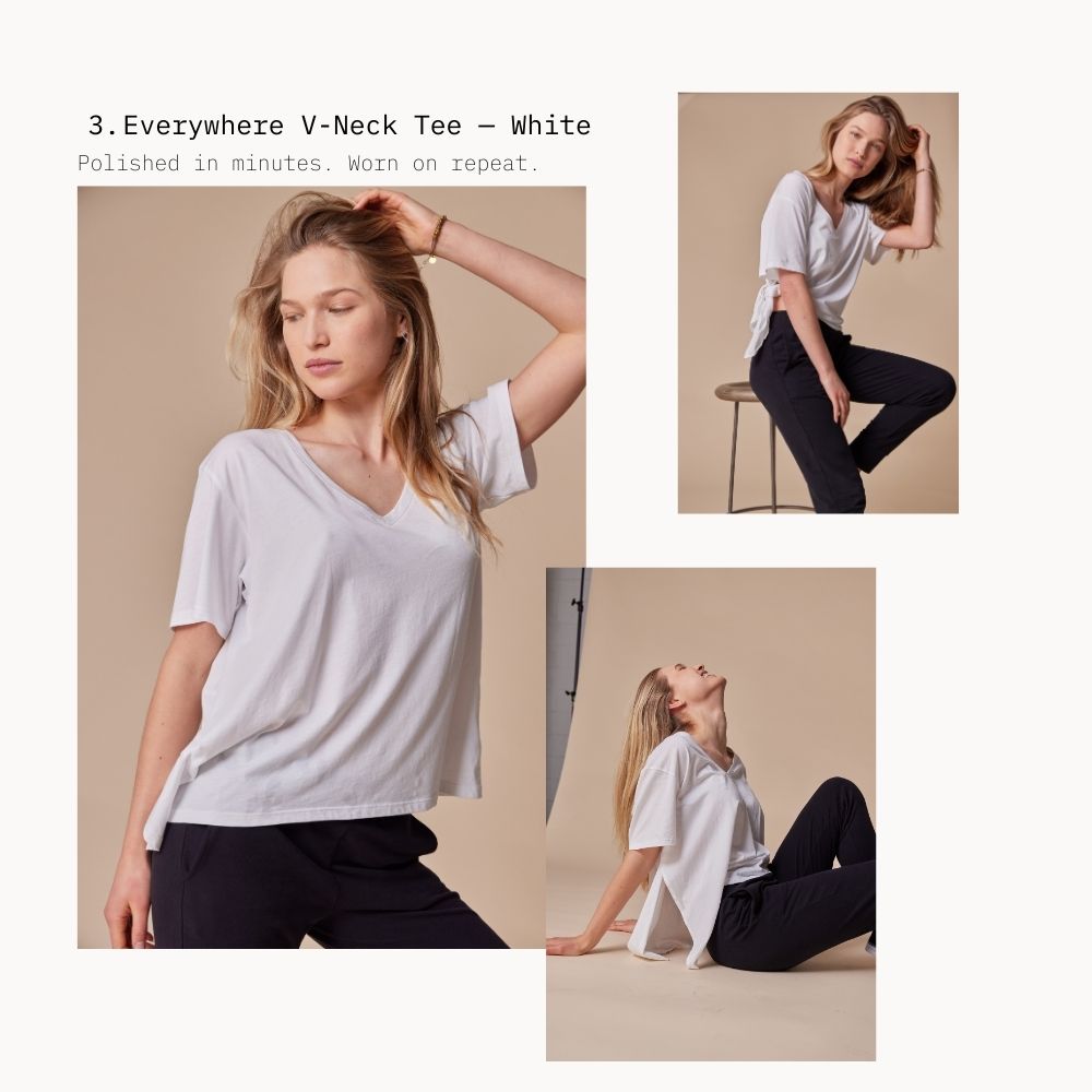 Everywhere Nursing & Maternity V-Neck Tee - White