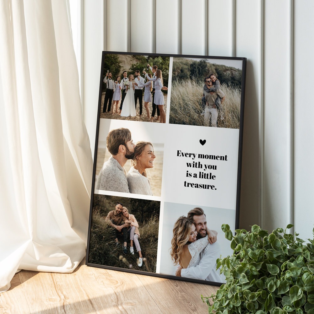 Image of Personalised 5-Photo Poster with Text