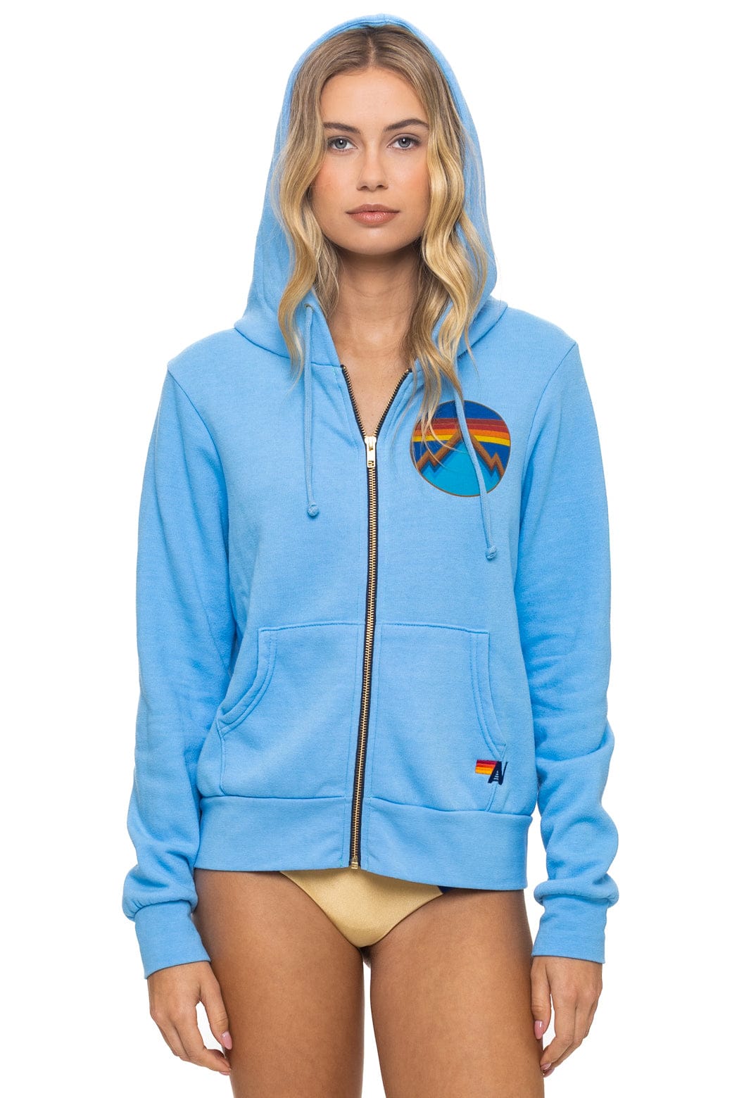 Image of ALL SEASONS CIRCLE ZIP HOODIE - SKY