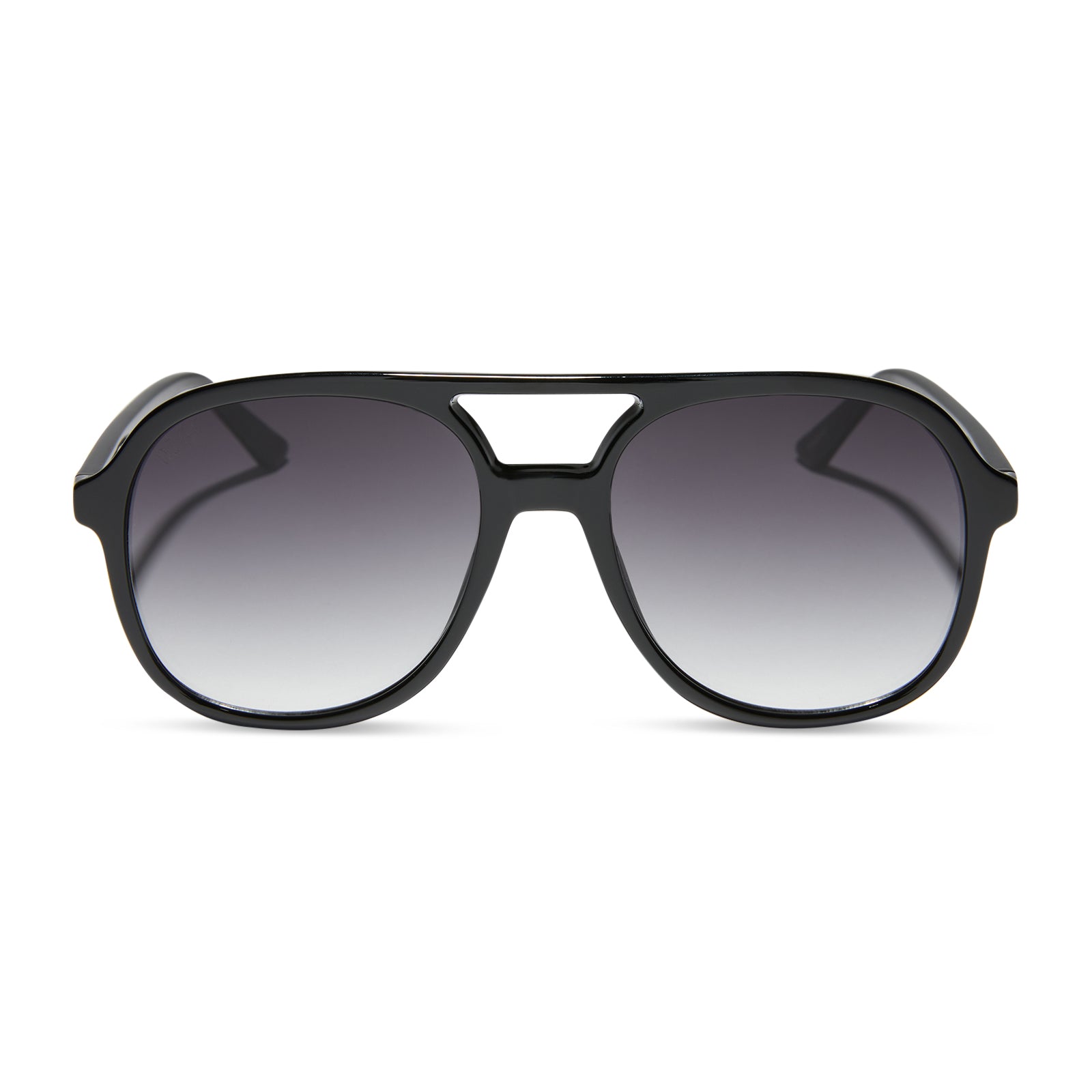 Image of TEAGAN - BLACK + GREY GRADIENT SUNGLASSES