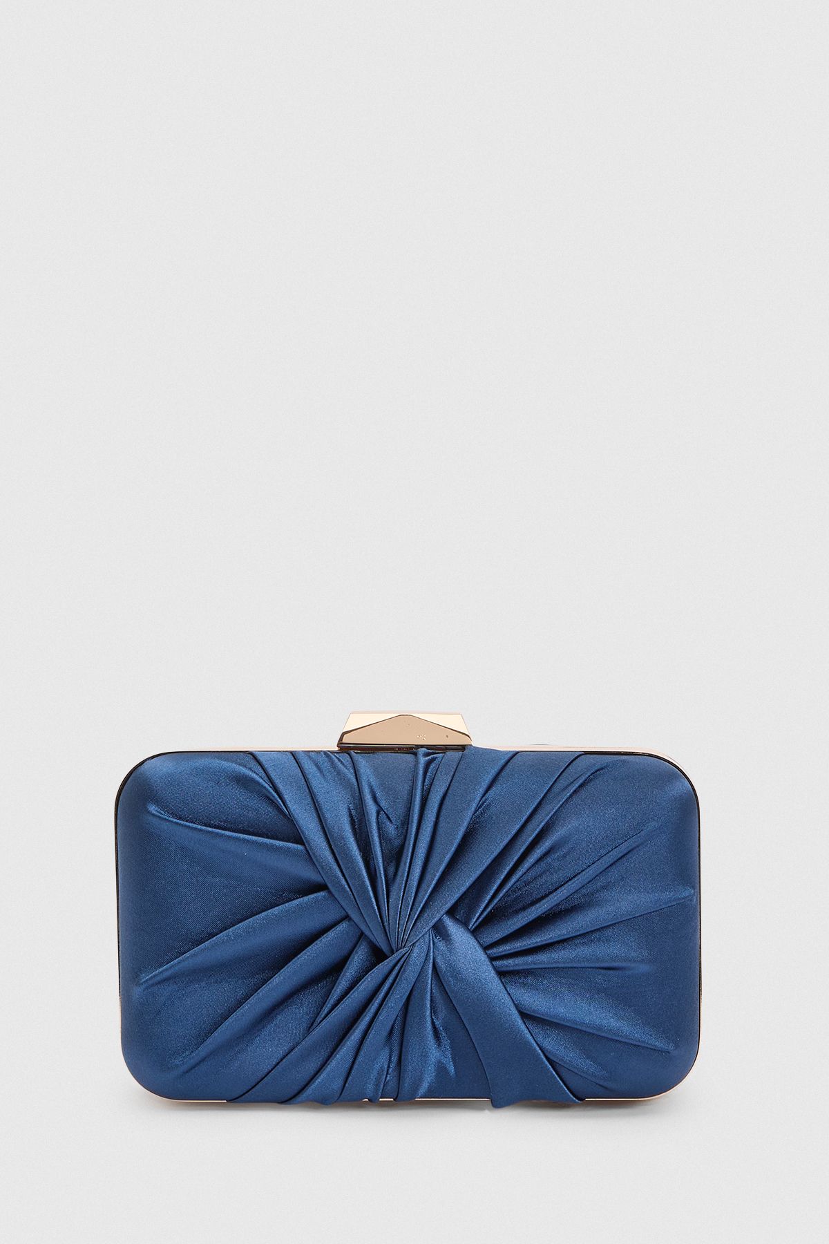 Beaut Satin Twist Clutch Bag