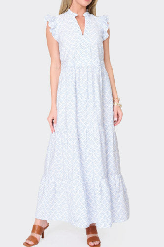 Flutter Sleeve Maxi Decked Out Day Dress
