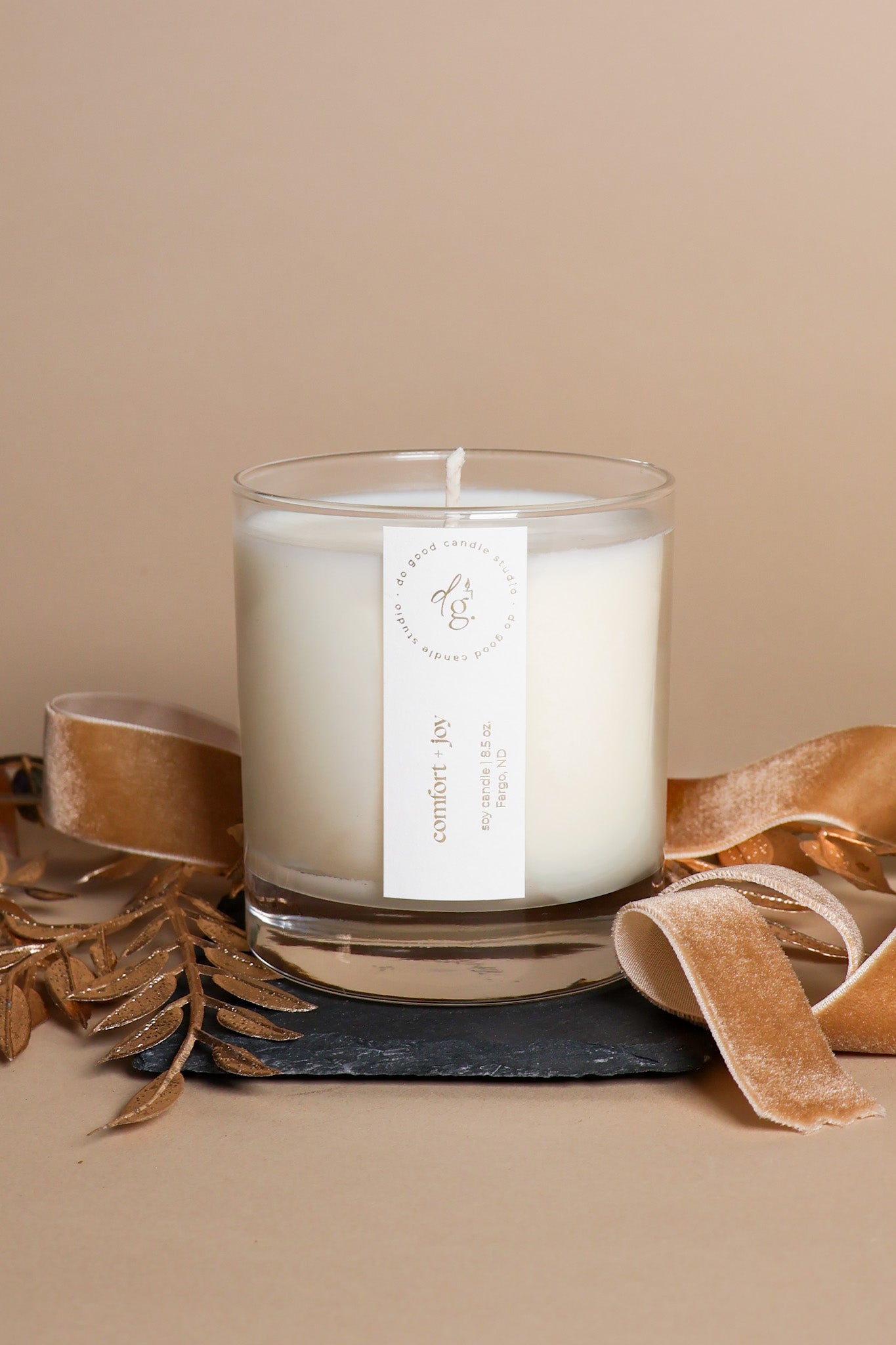 Image of Comfort + Joy | Holiday Non-Toxic Soy Candle | Almond, Buttercotch, Bourbon