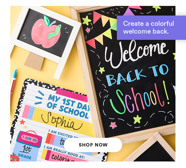 Create a colorful welcome back. SHOP NOW